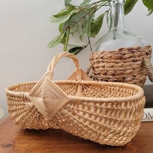 Handwoven Egg Gathering Butt Buttock Basket
